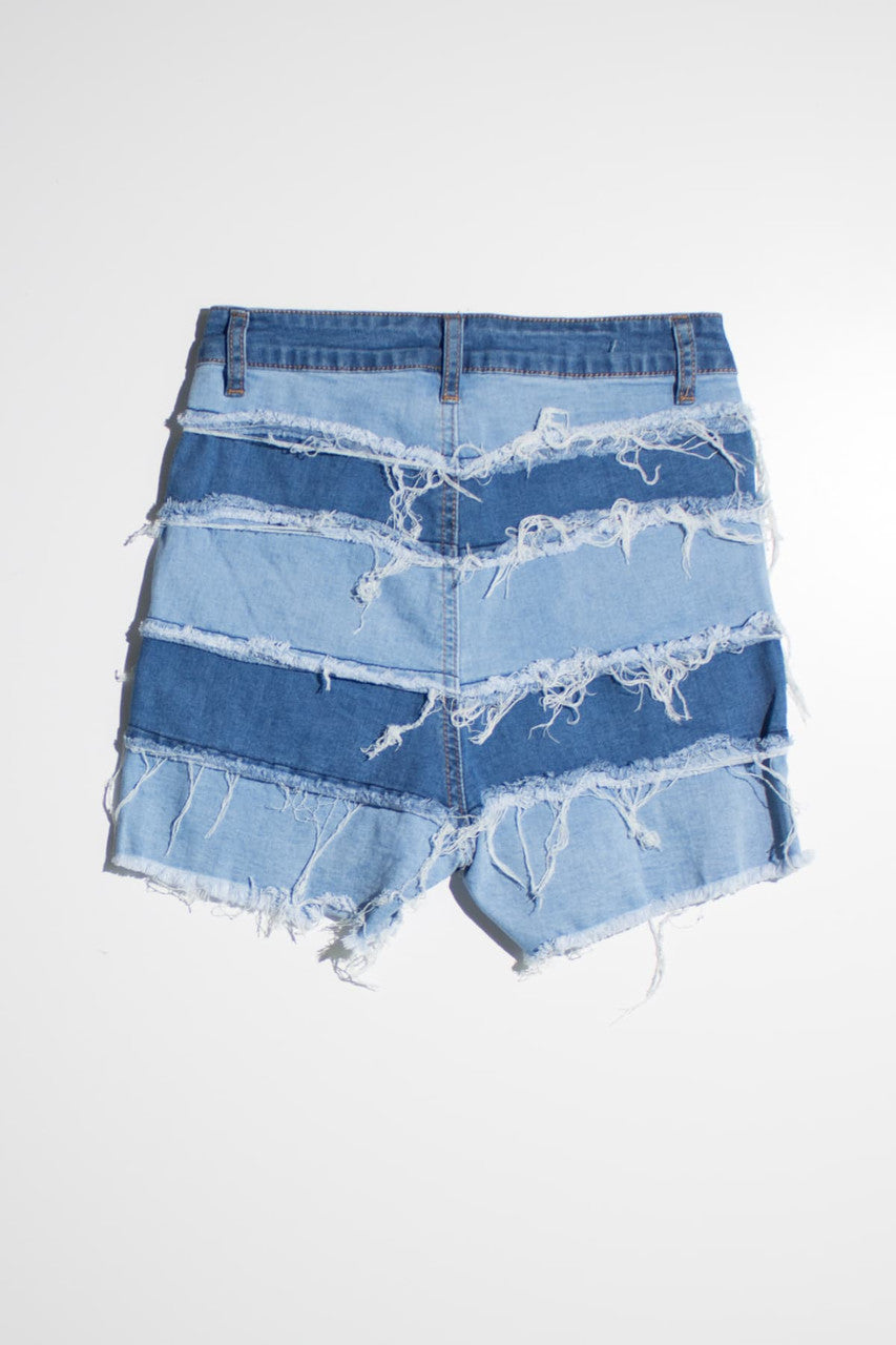 Patchwork Denim Shorts 1