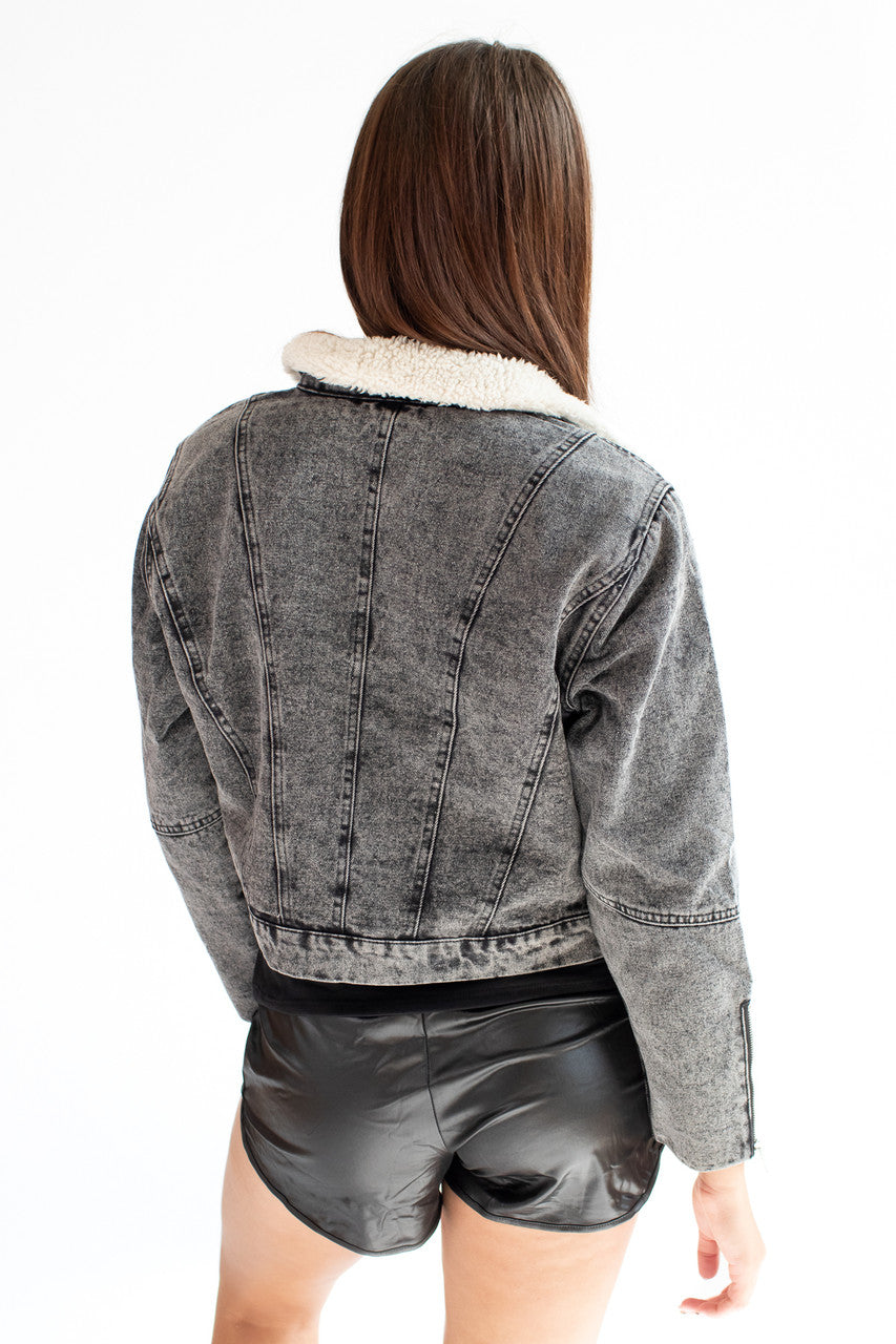 Washed Black Trucker Jacket