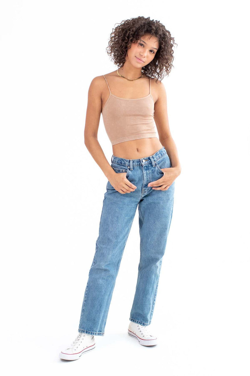 Washed Brown Seamless Cami