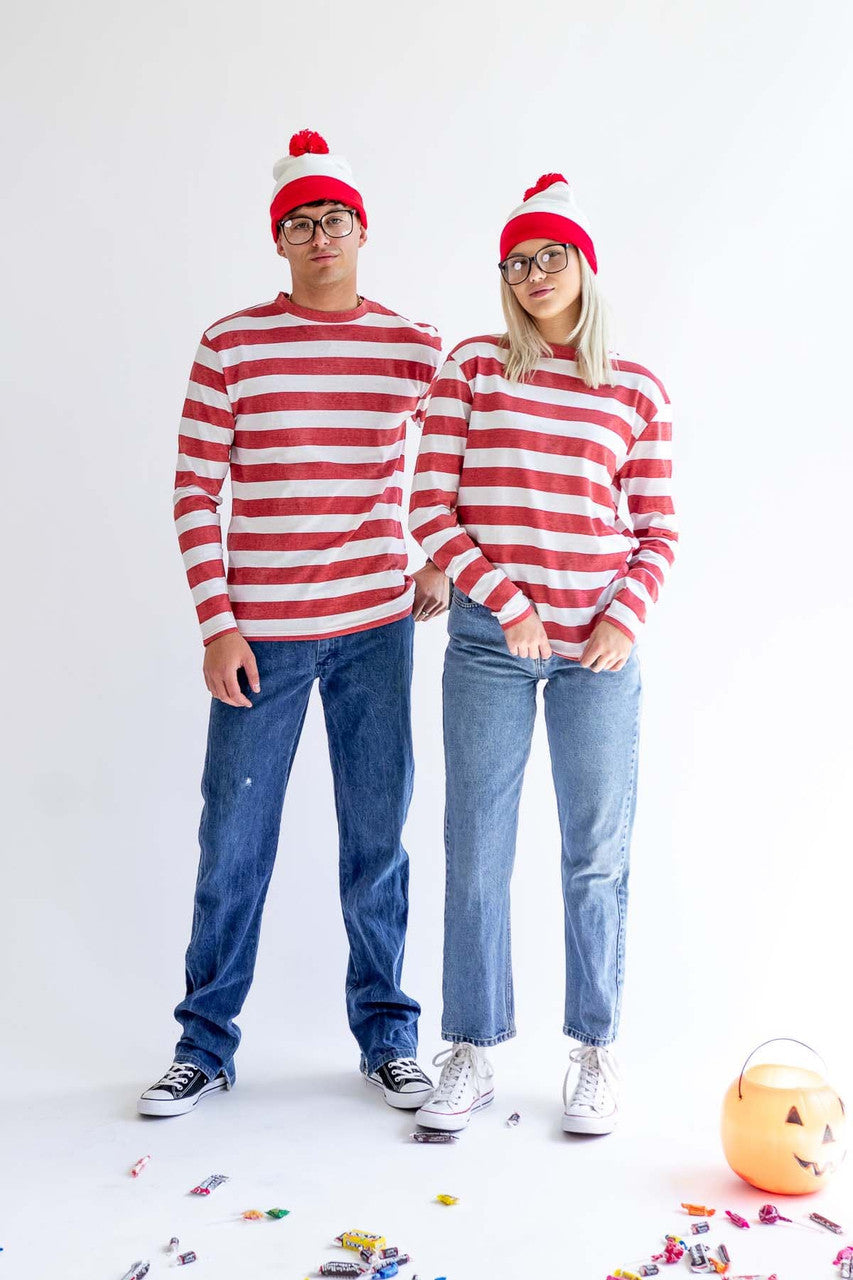 Red & White Striped Long Sleeve T-Shirt