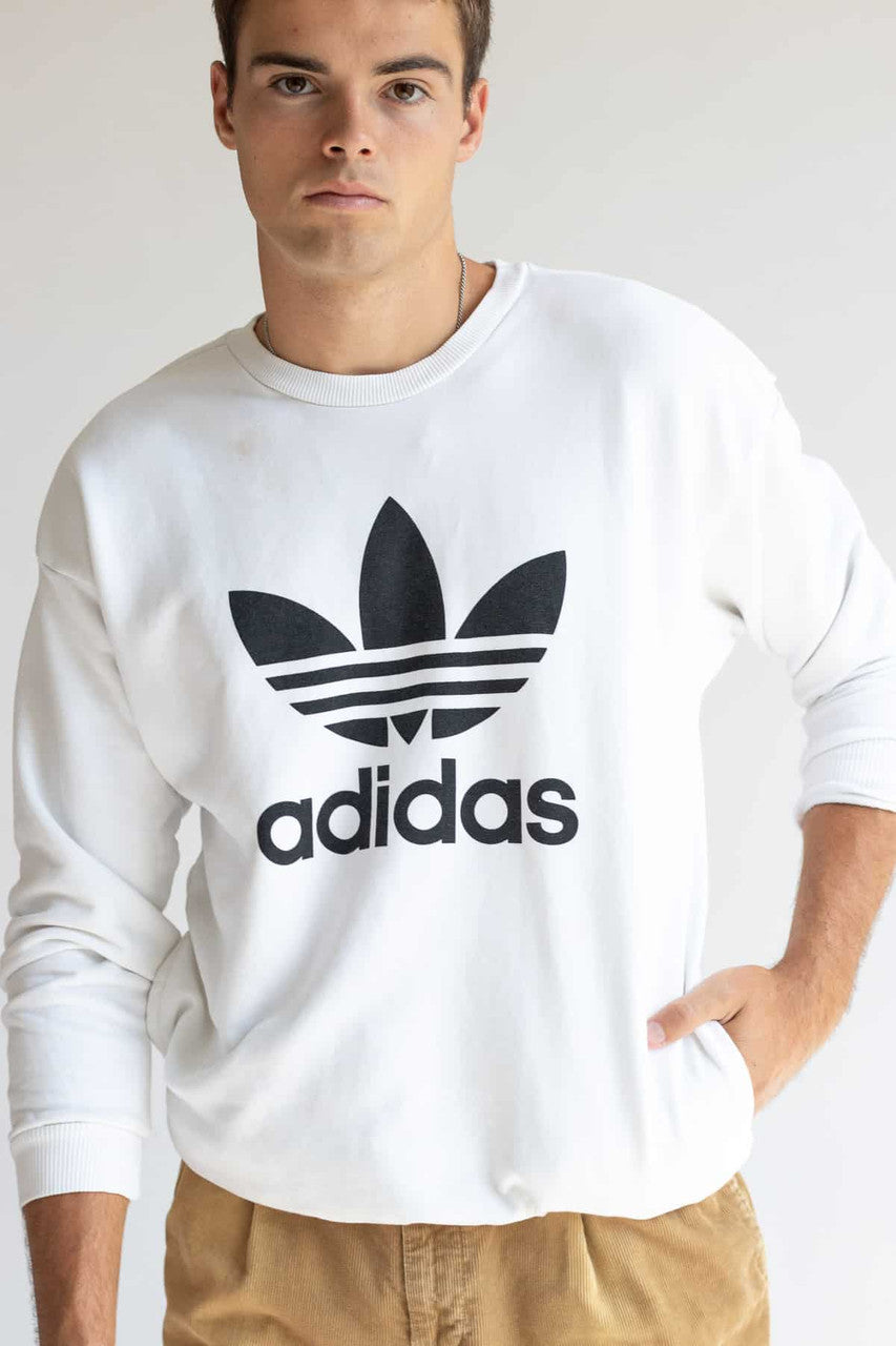 White Adidas Pocket Sweatshirt