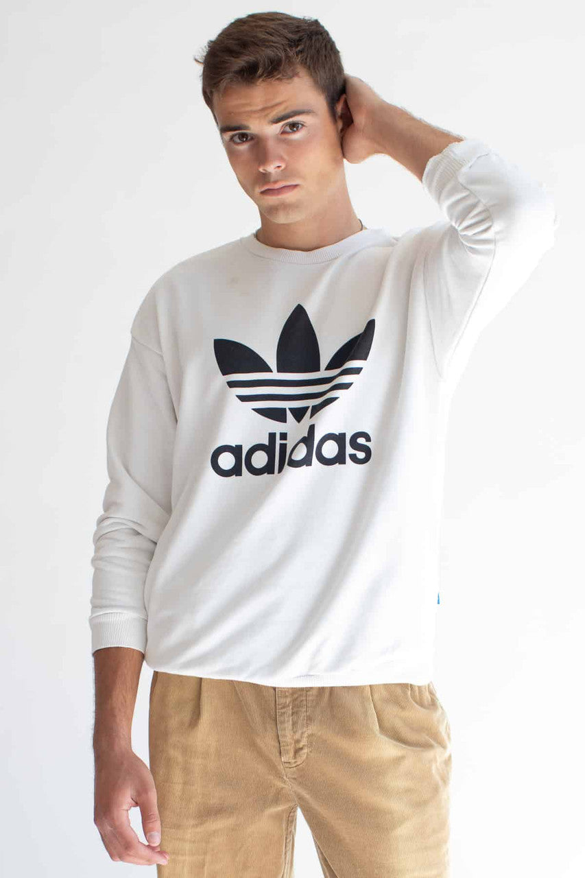 White Adidas Pocket Sweatshirt