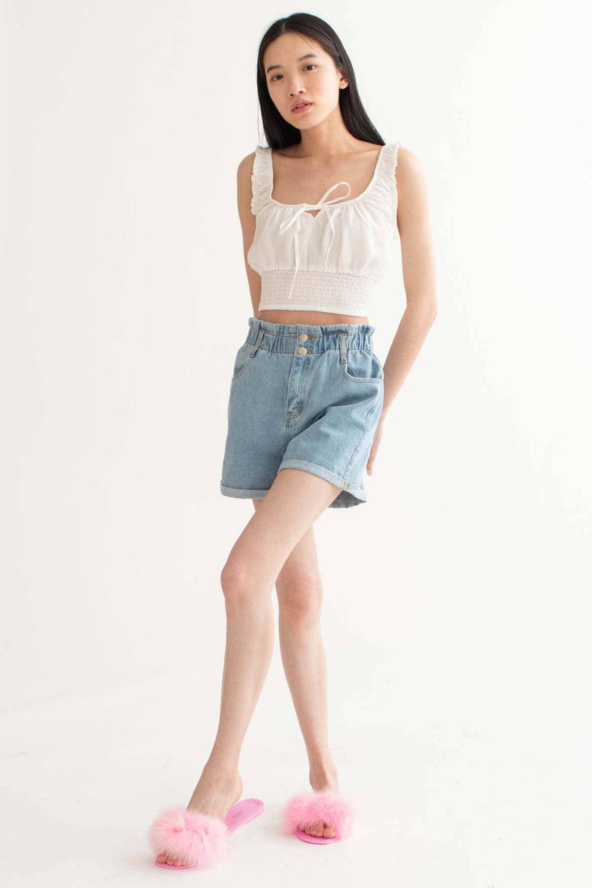 White Milkmaid Crop Top
