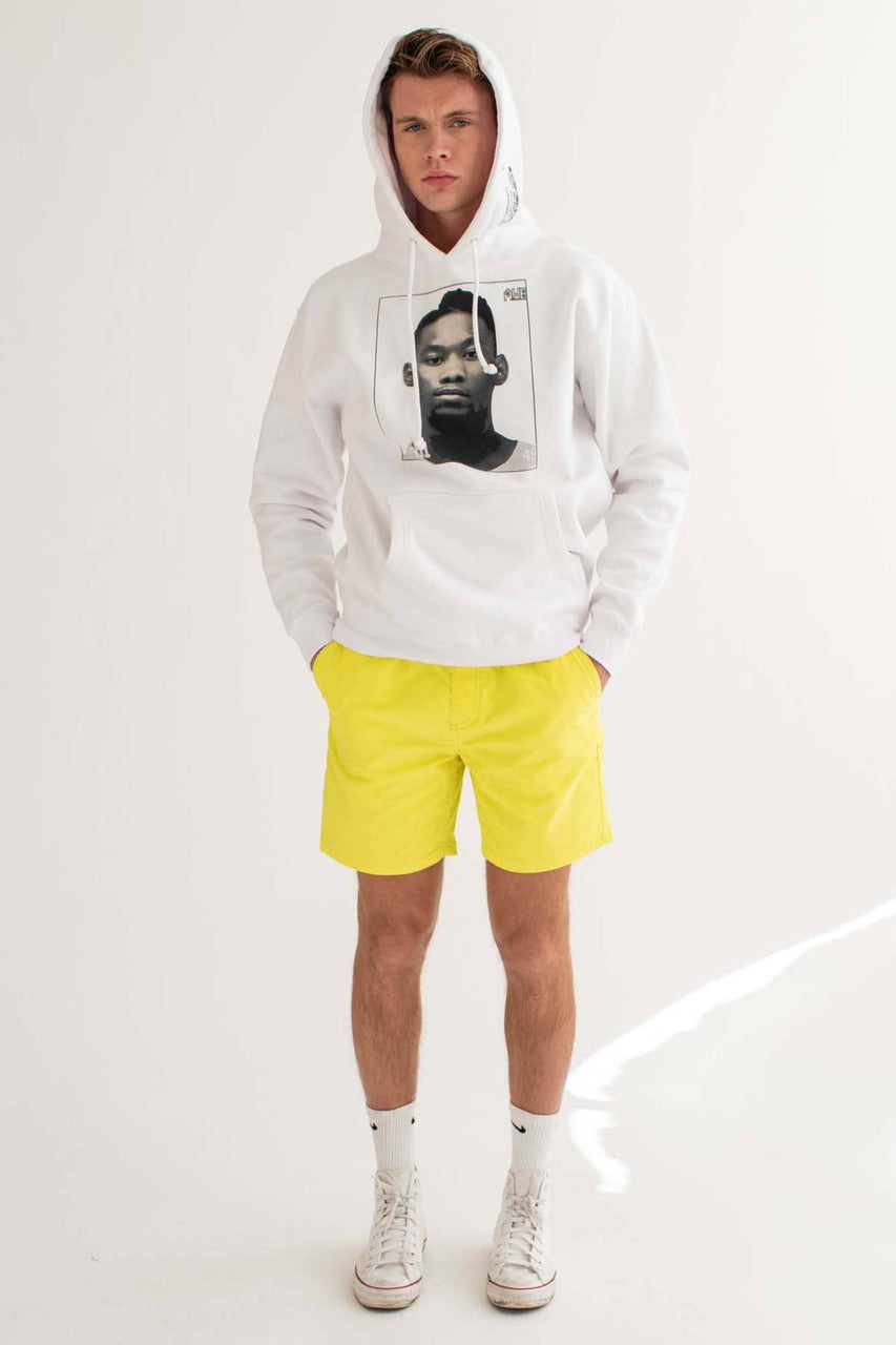 White Offset Hoodie