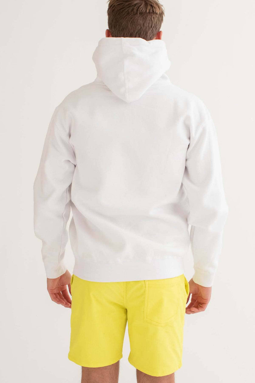 White Offset Hoodie