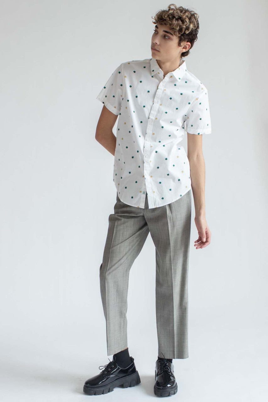 White Clover Woven Button Up Shirt