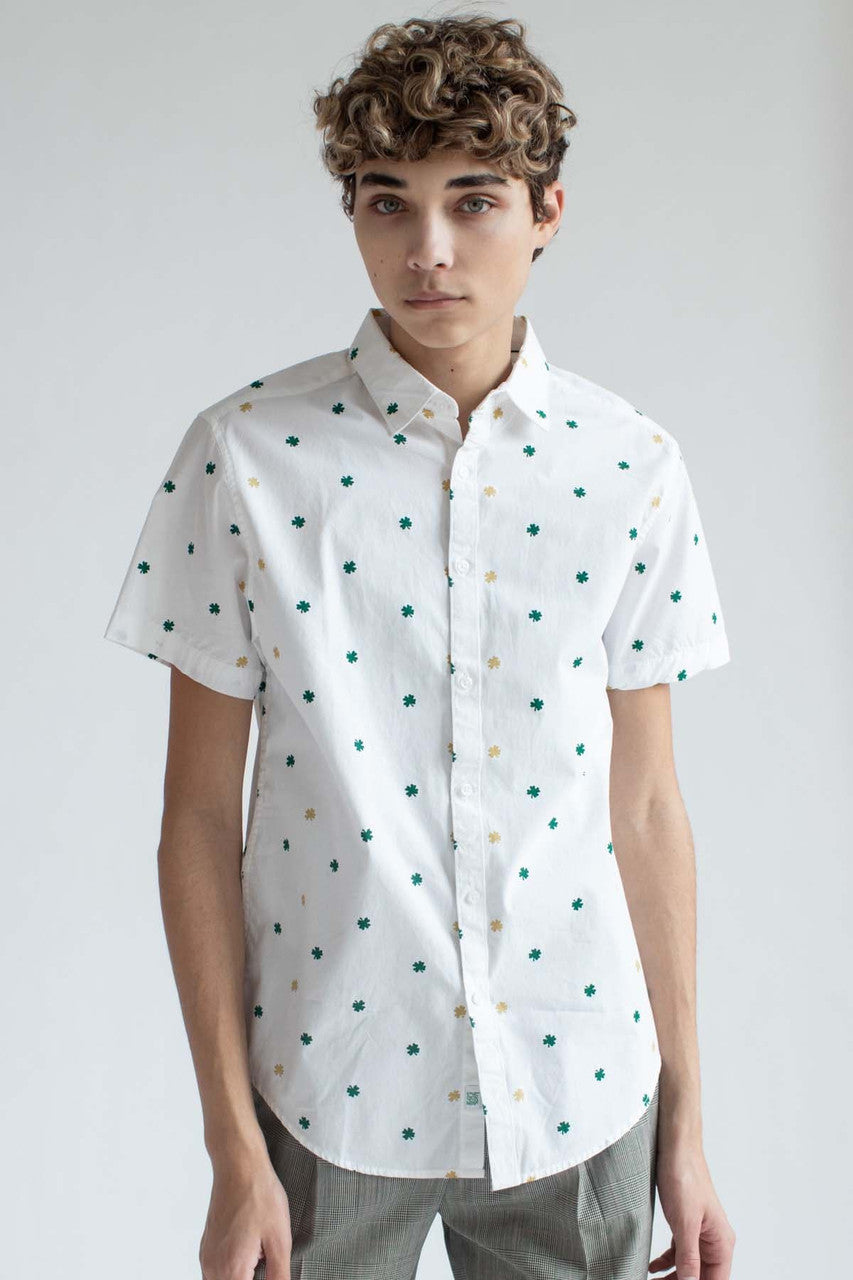 White Clover Woven Button Up Shirt