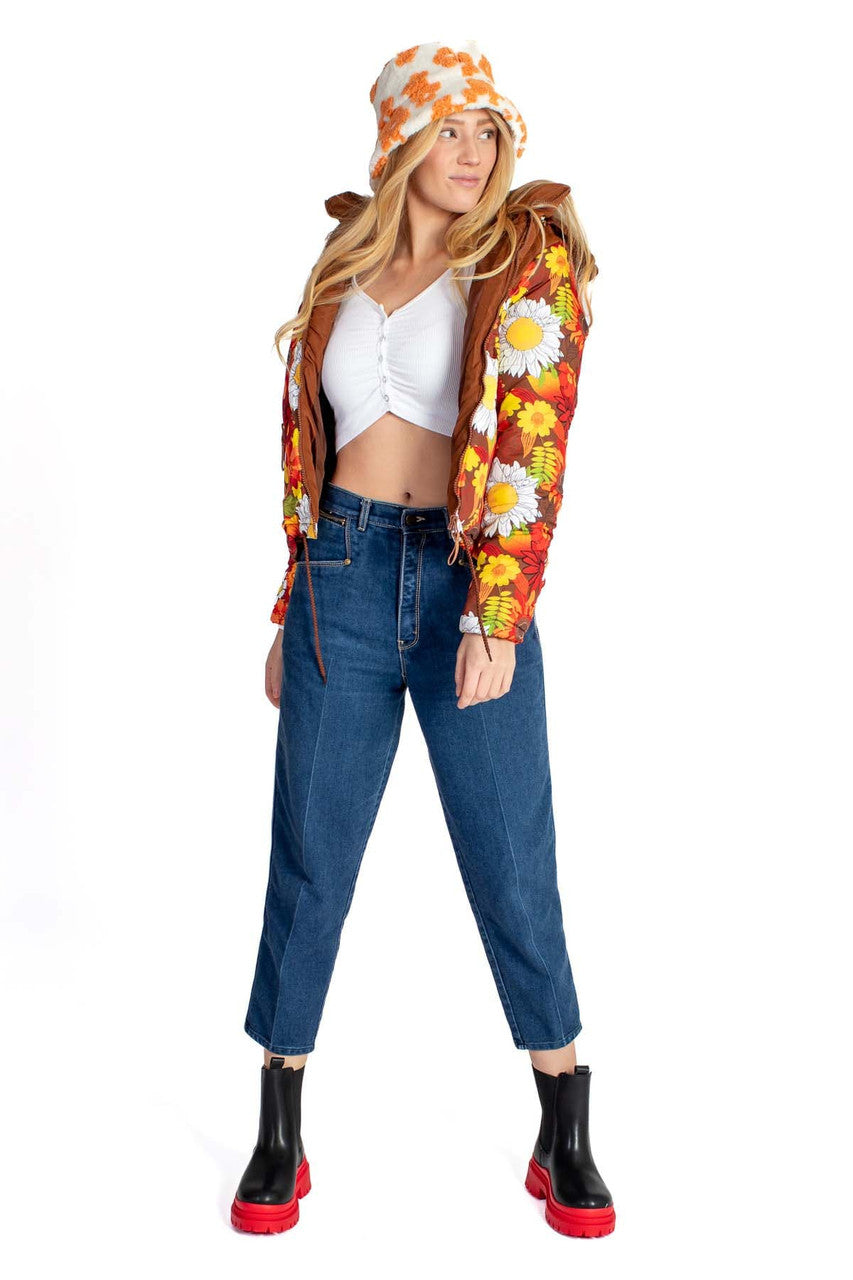 White Snap Front Long Sleeve Top