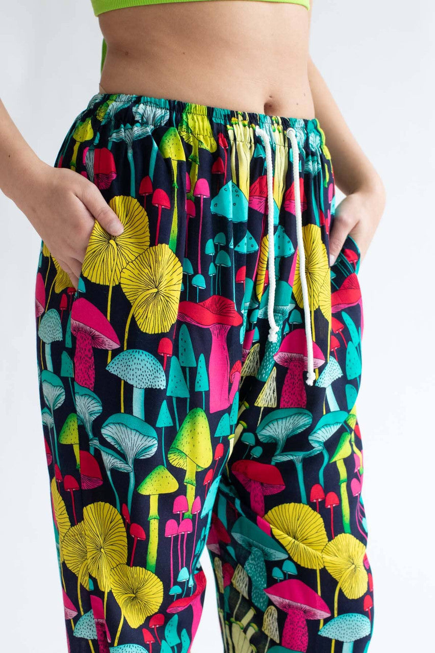 Wild Mushrooms Rayon Pants