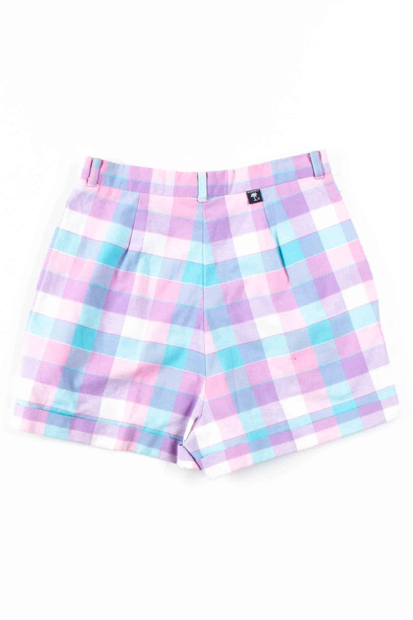 Pastel Pink Plaid Shorts (sz. Small)