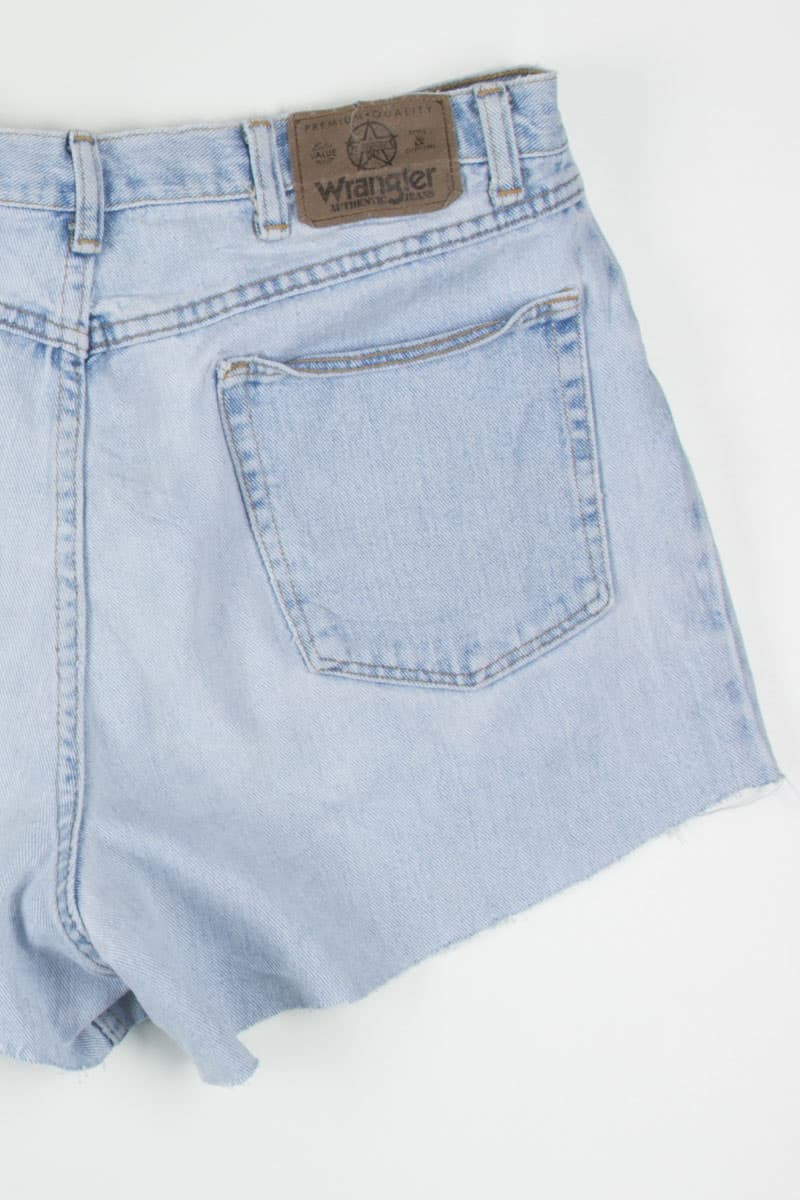 Light Wash Cut Off Wrangler Shorts