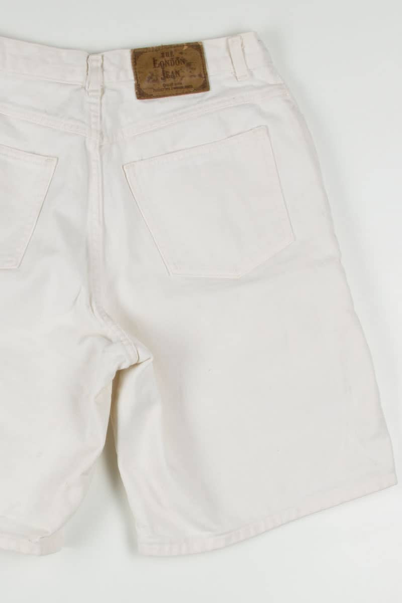 Women's Vintage Cream Denim Shorts 304 (sz. 12)