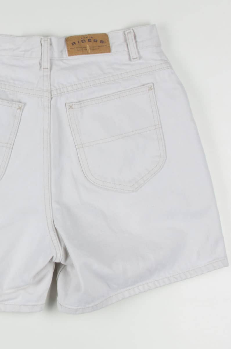 Women's Vintage Cream Riders Denim Shorts 343 (sz. 12 Med)