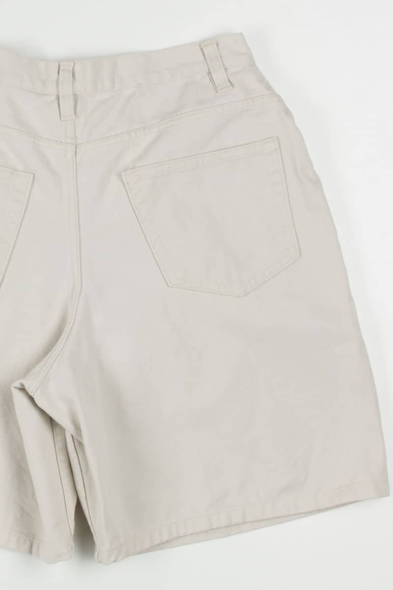 Women's Vintage Khaki Pleated Denim Shorts 351 (sz. 10)