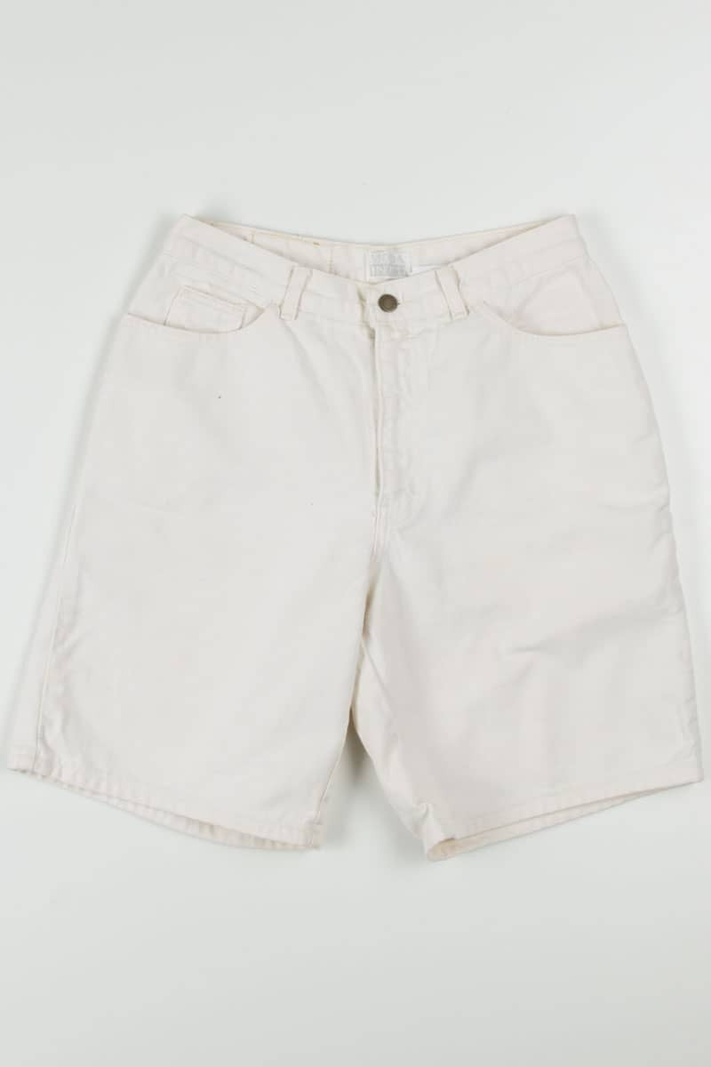 Women's Vintage Cream Denim Shorts 304 (sz. 12)