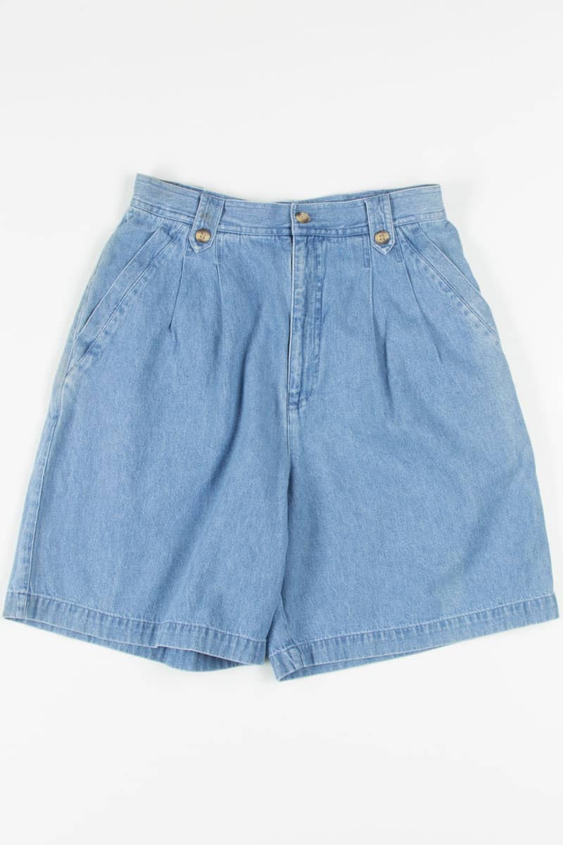 Women's Vintage Pleated Denim Shorts 311 (sz. 8)
