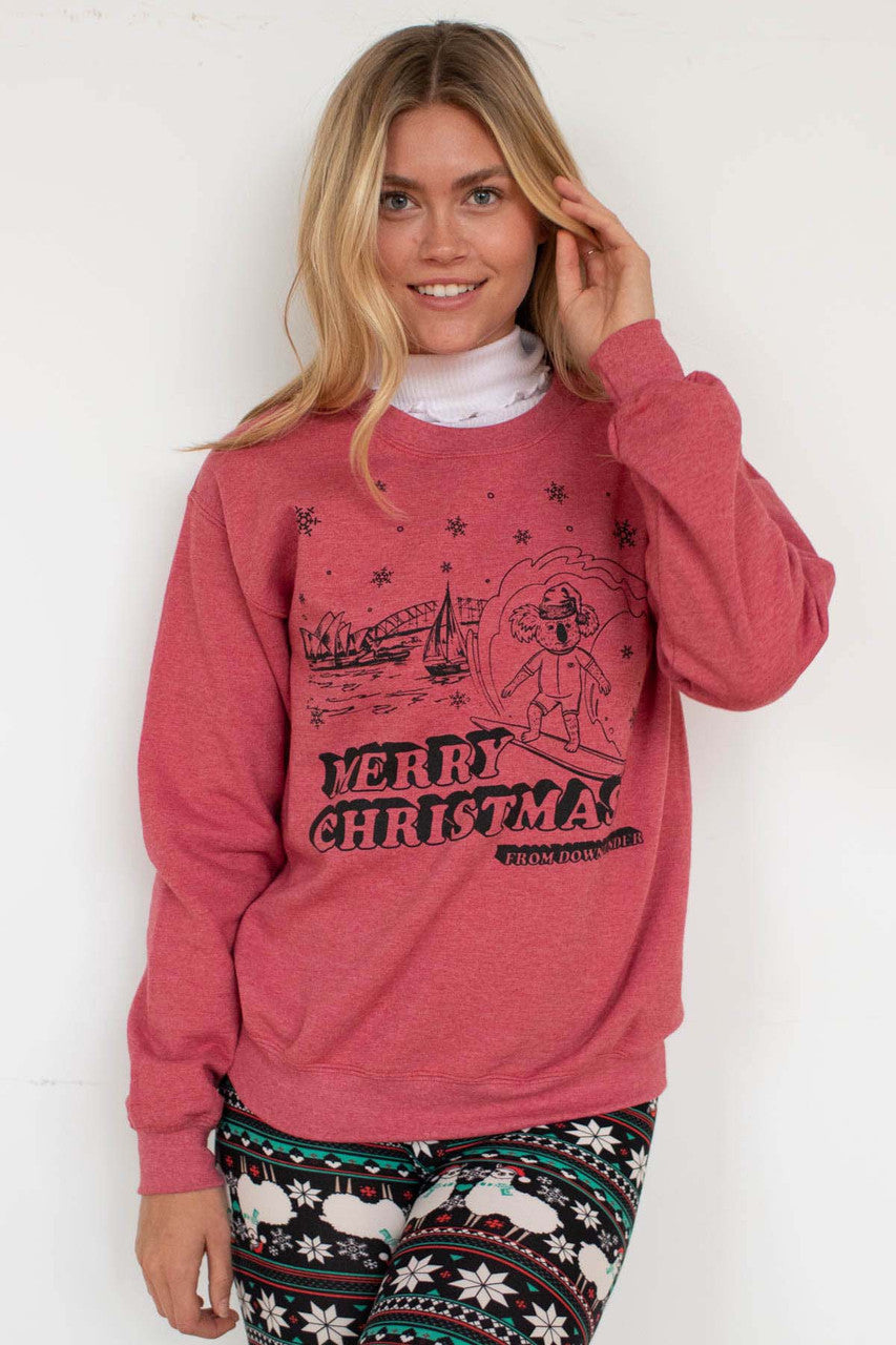 Surfing Koala Christmas Sweatshirt
