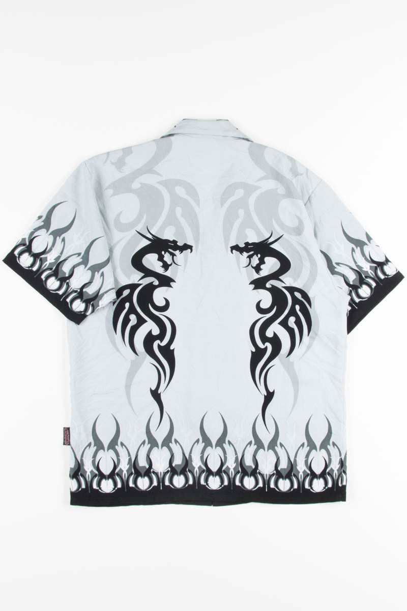 Grey Dragon Rave Y2K Shirt