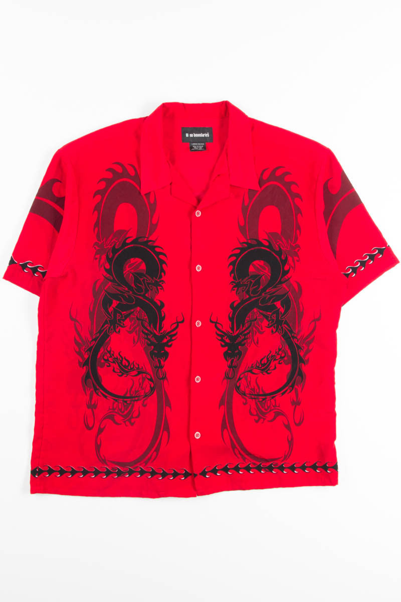 Red Dragon Rave Y2K Shirt