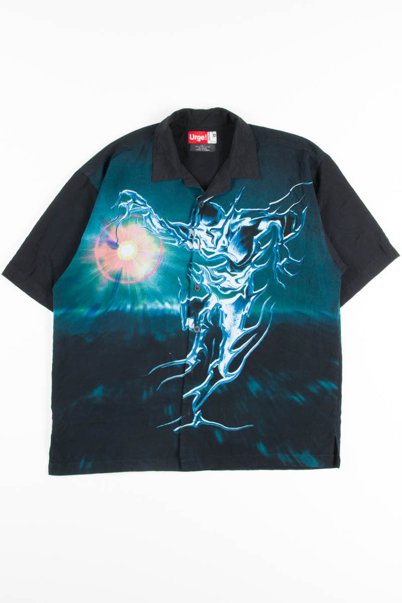 Silver Demon Rave Y2K Shirt