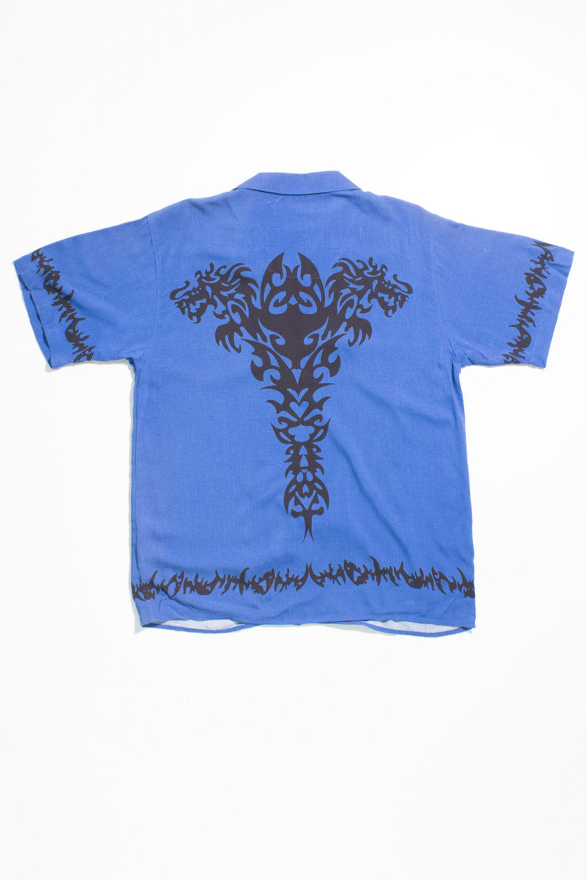 Y2K Button Down Traditional Pattern Shirt