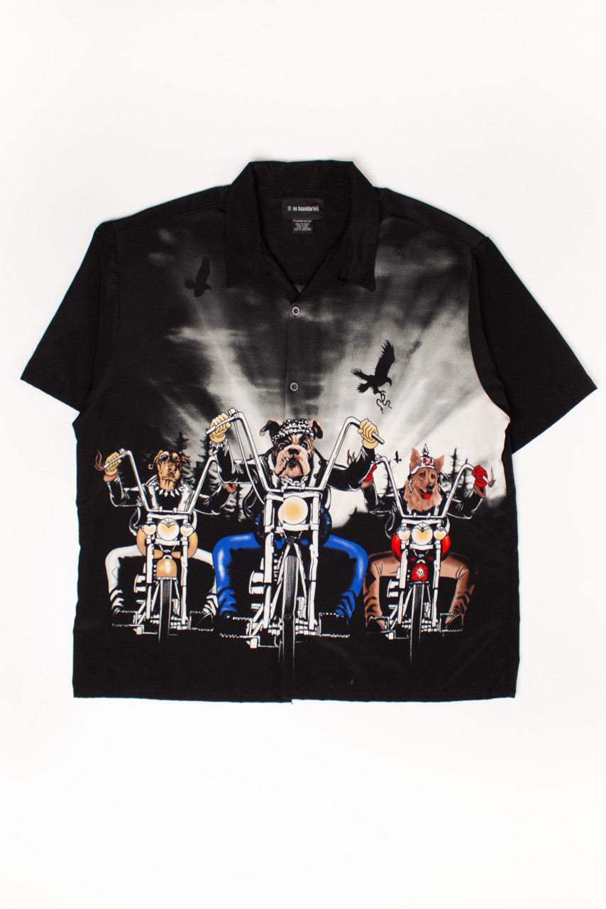 Vintage Biker Dogs Y2K Shirt (2000s)
