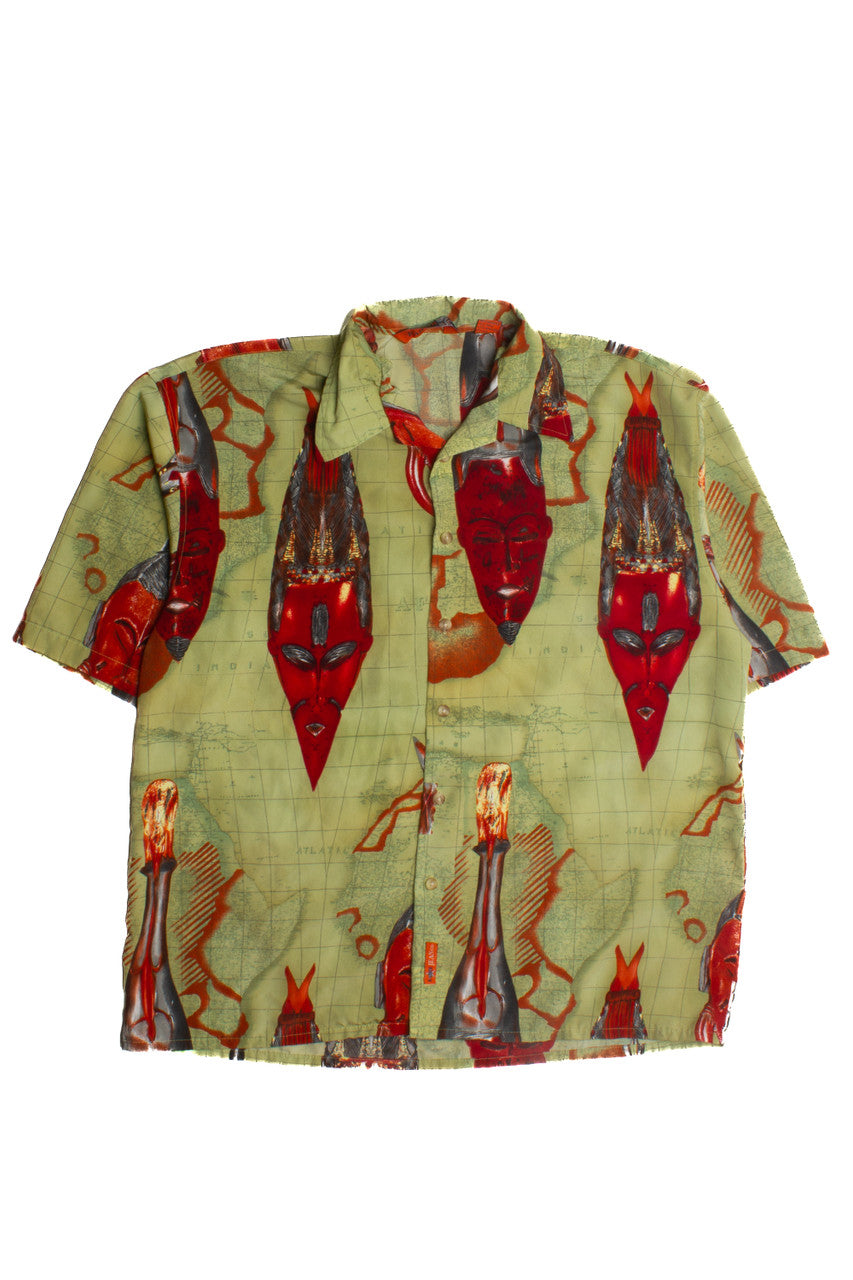 Y2K Raider Demon Mask Shirt (2000s) 89