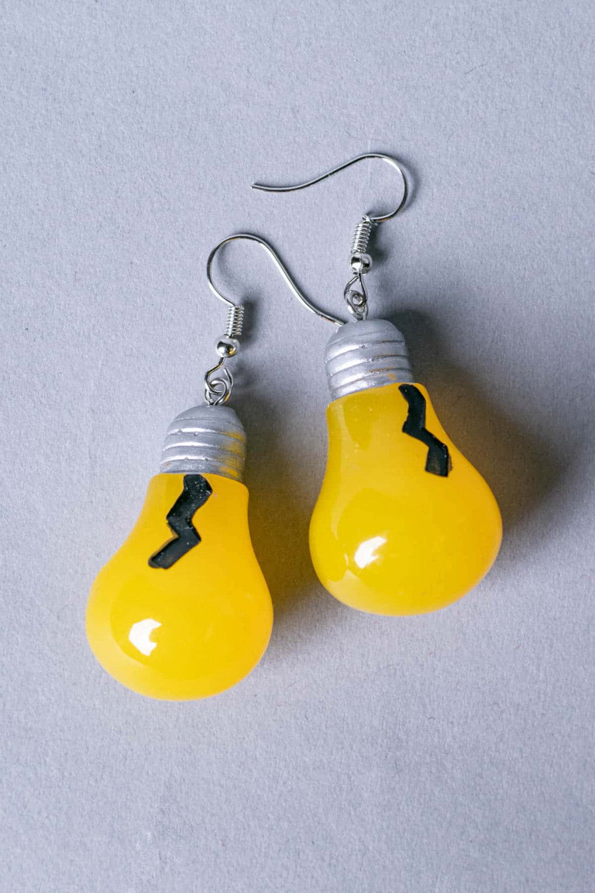 Yellow Light Bulb Earrings