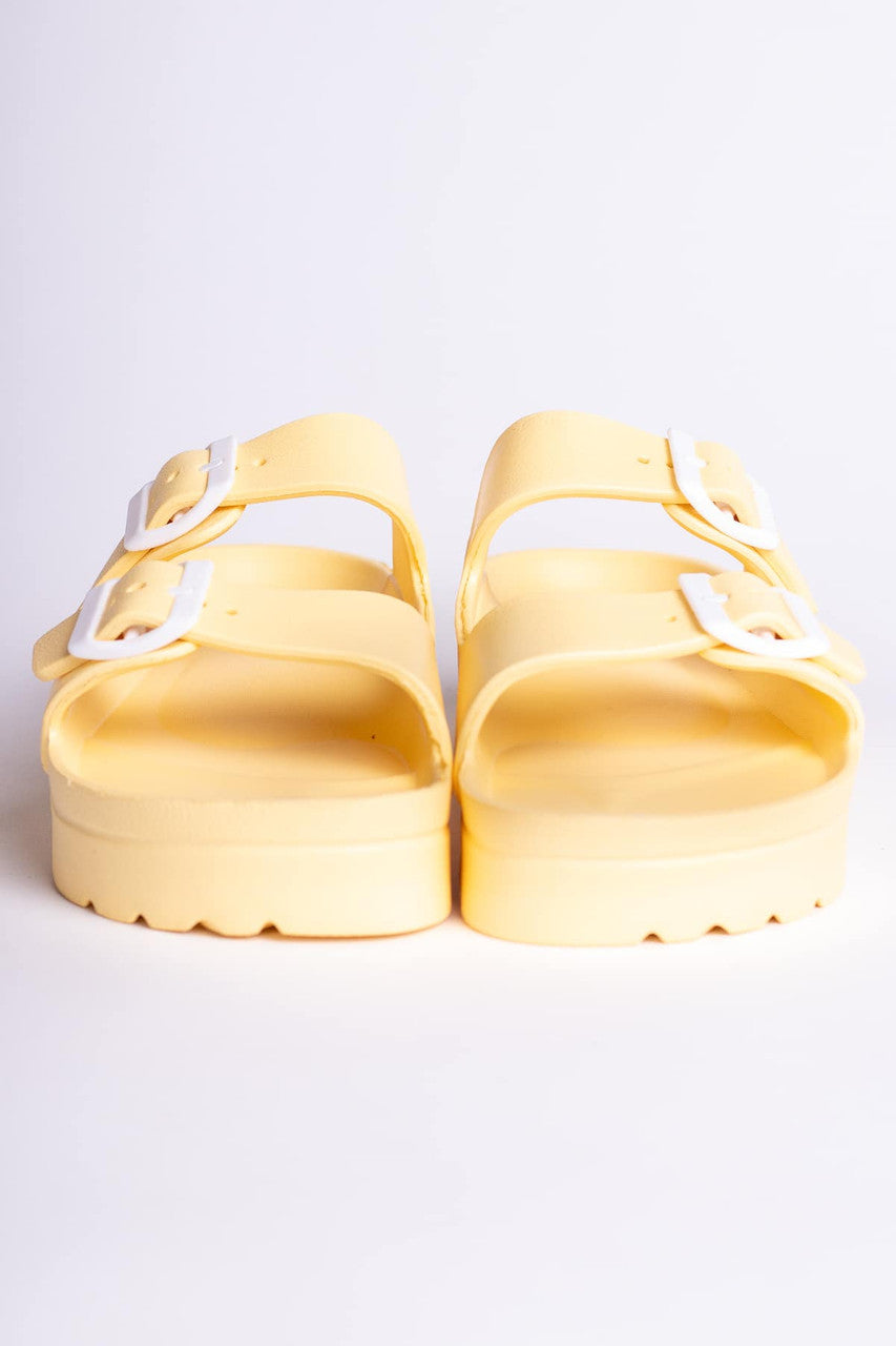 Yellow Platform Foam Sandals