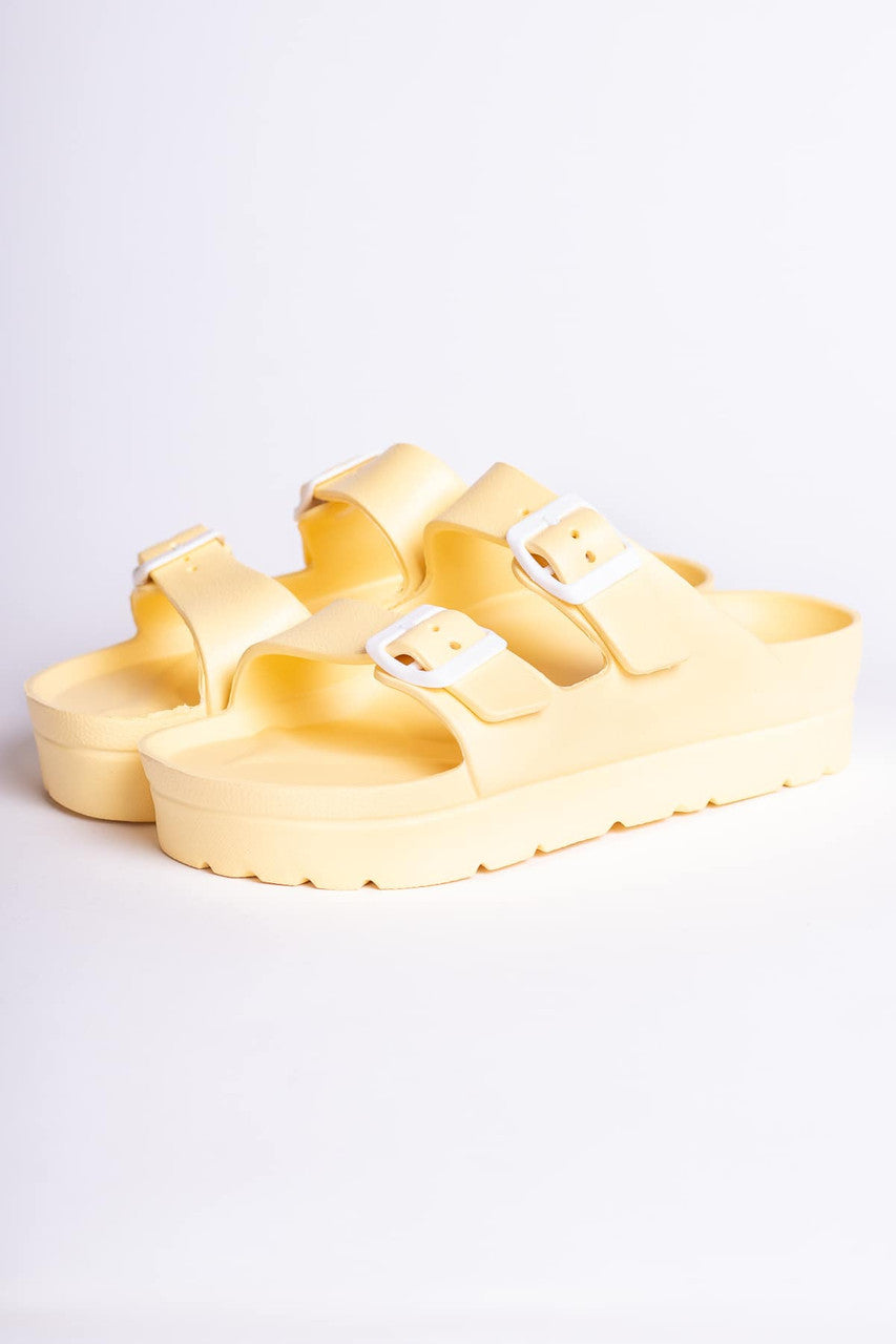 Yellow Platform Foam Sandals