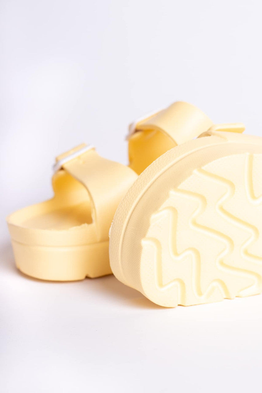 Yellow Platform Foam Sandals