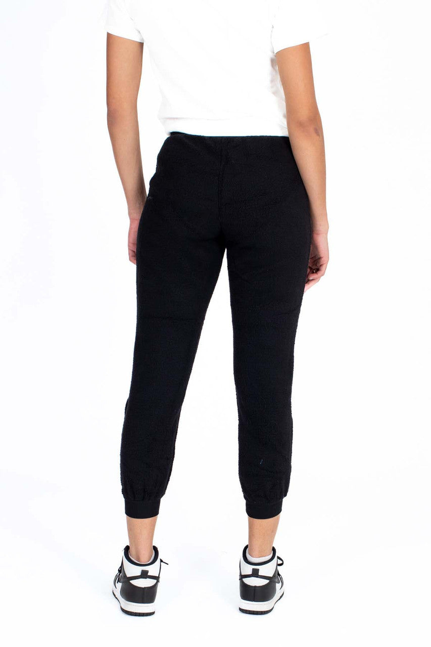 Yin & Yang Applique Sherpa Joggers