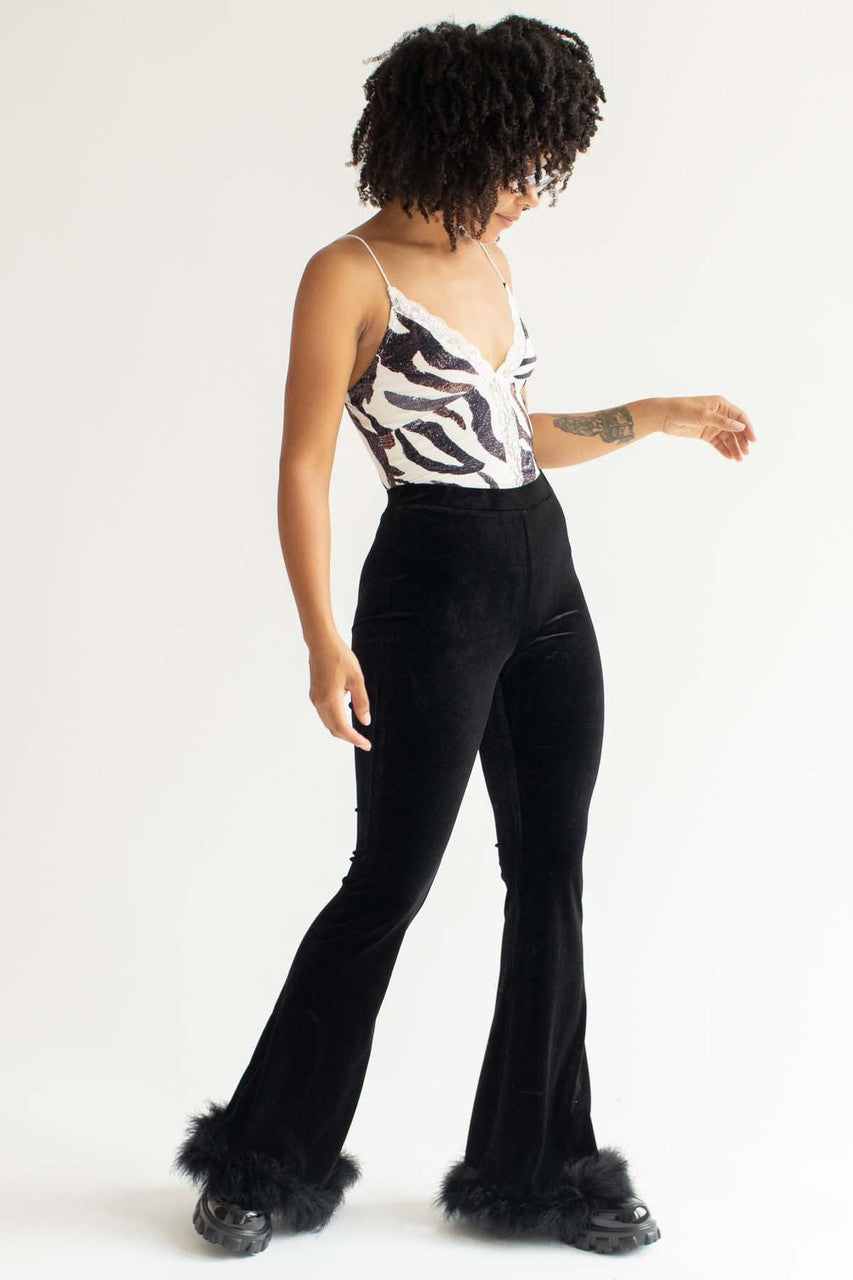 Zebra Print Lace Insert Bodysuit