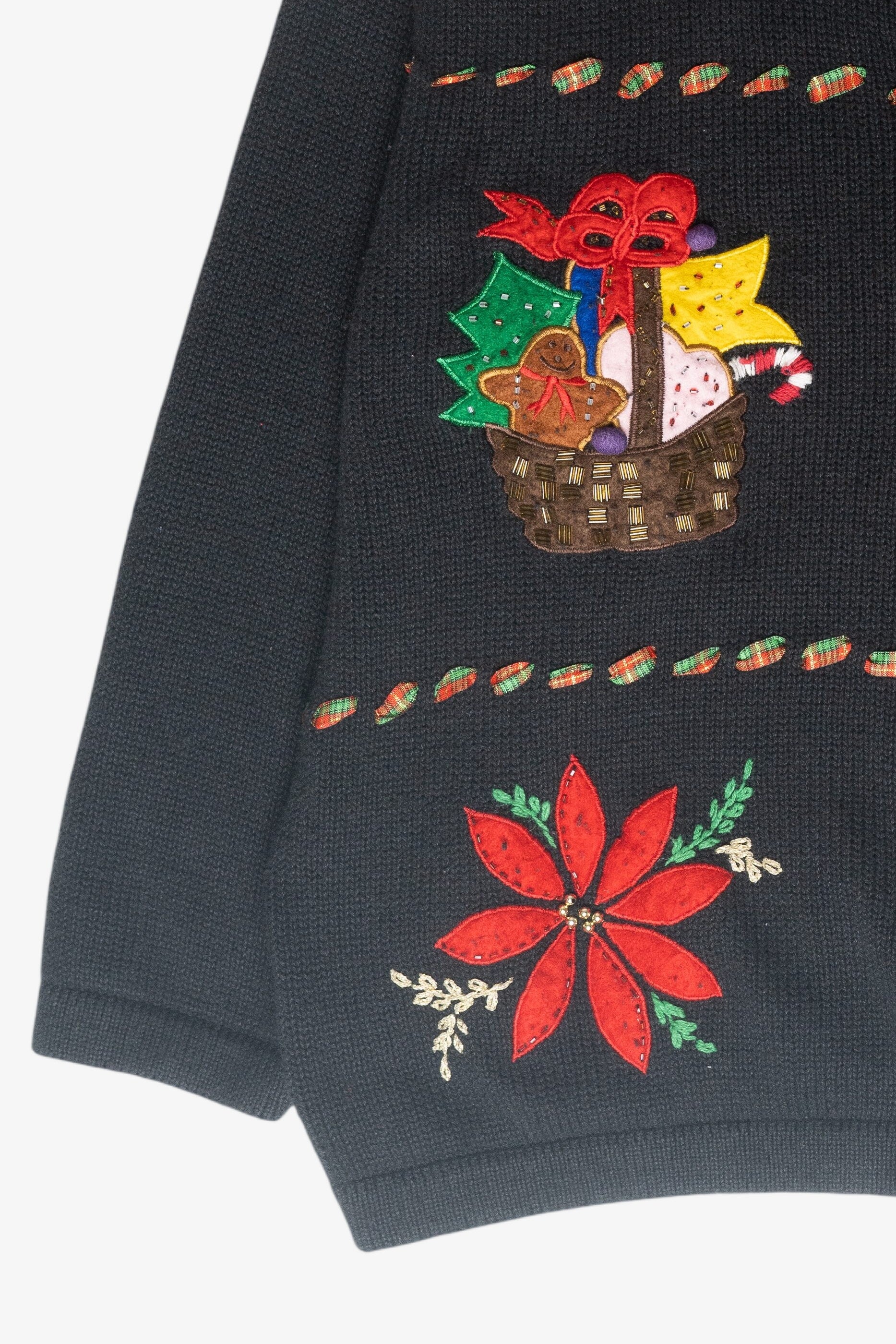 Presents Plaid Ribbon Ugly Vintage Christmas Sweater (2000s)