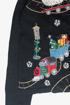 Christmas Train Vintage Ugly Cardigan (2000s)