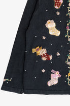 Vintage Distressed B.P. Designs Stockings Ugly Christmas Sweater (1990s)