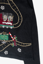 Christmas Train Vintage Ugly Cardigan (2000s)