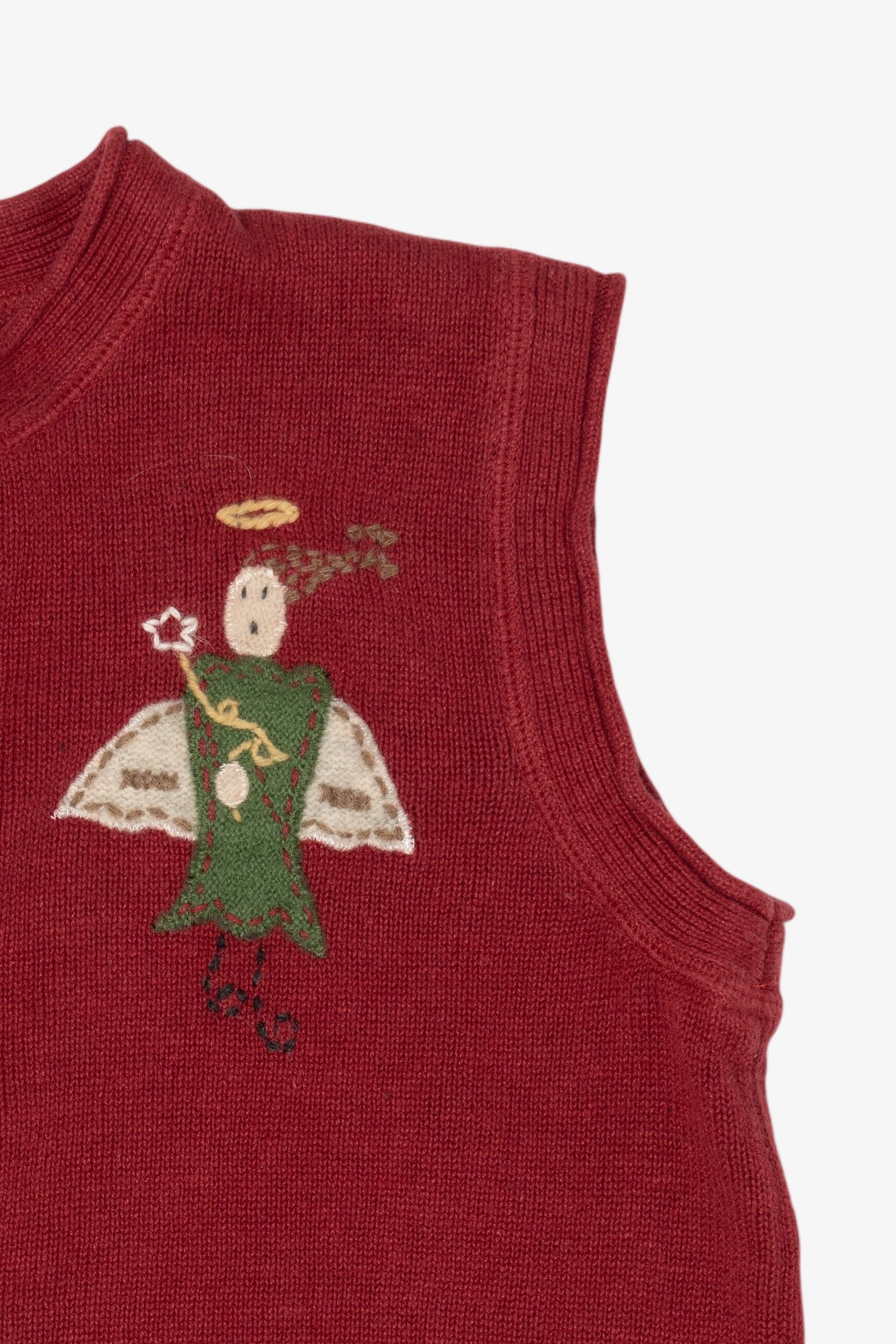 Vintage Red Woolrich Angels Ugly Christmas Vest (1990s)