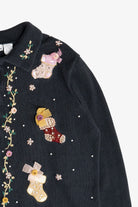 Vintage Distressed B.P. Designs Stockings Ugly Christmas Sweater (1990s)
