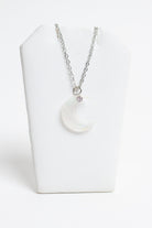 Iridescent Crescent Moon Necklace