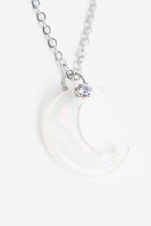 Iridescent Crescent Moon Necklace