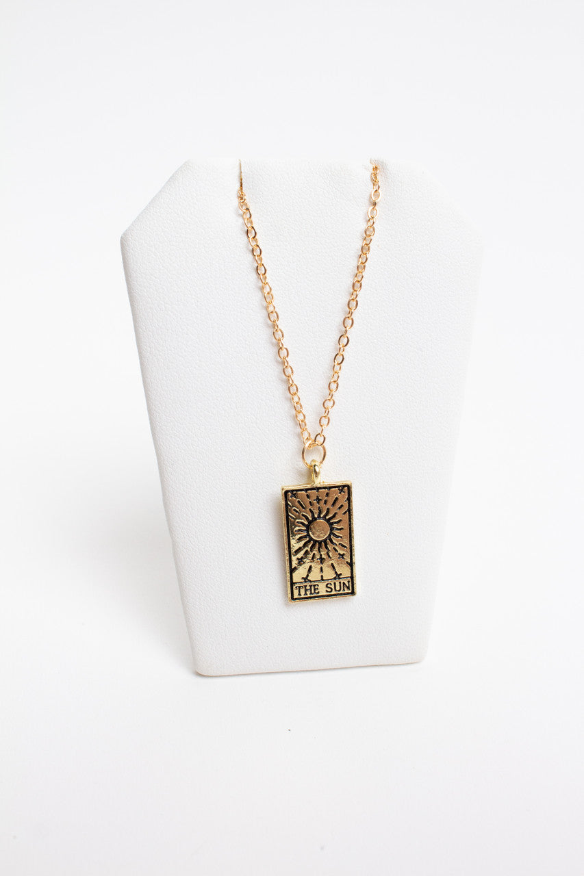 Gold Sun Tarot Necklace