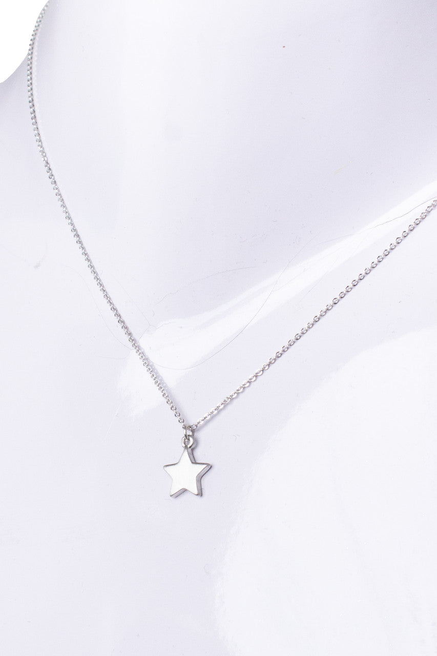 Simple Silver Star Necklace