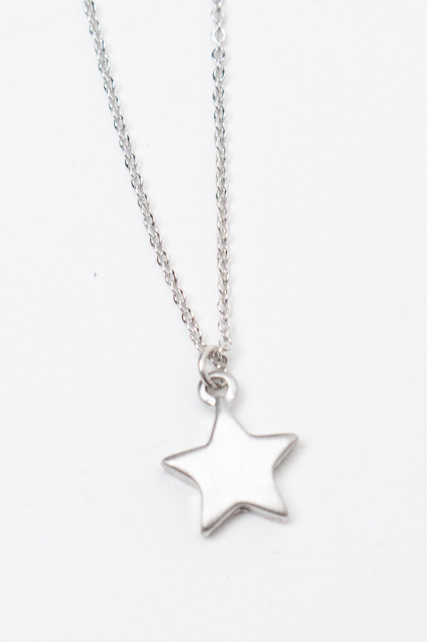 Simple Silver Star Necklace