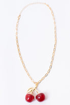 Glitter Cherries Chain Necklace