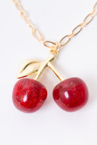 Glitter Cherries Chain Necklace