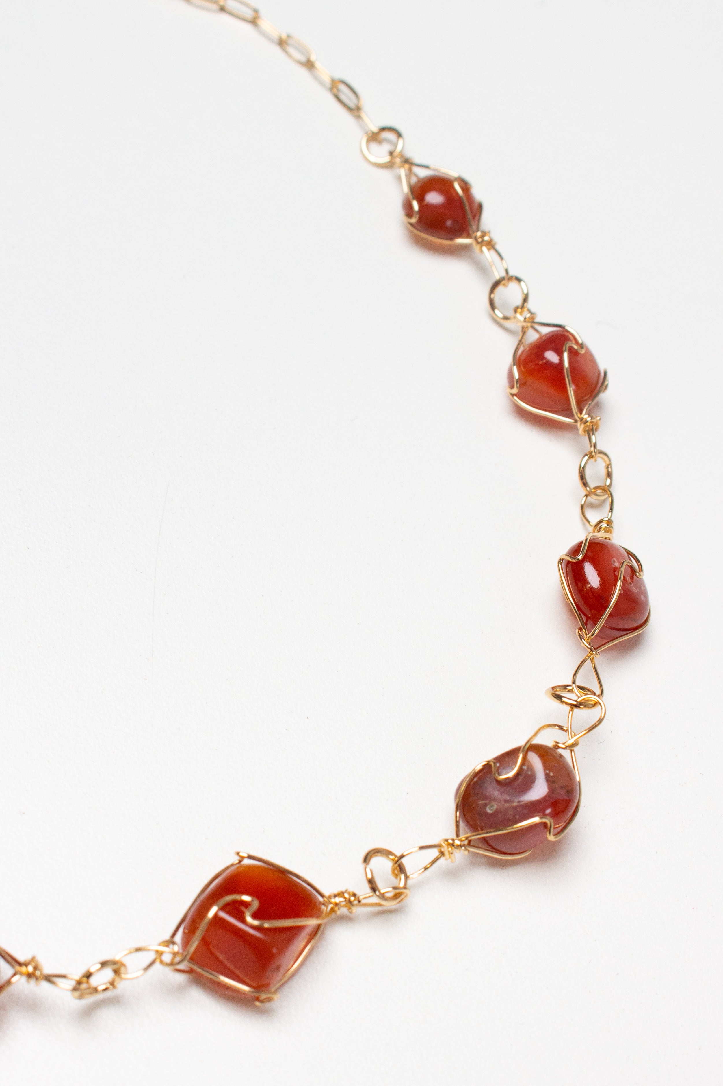 Wire Wrapped Natural Stone Necklace