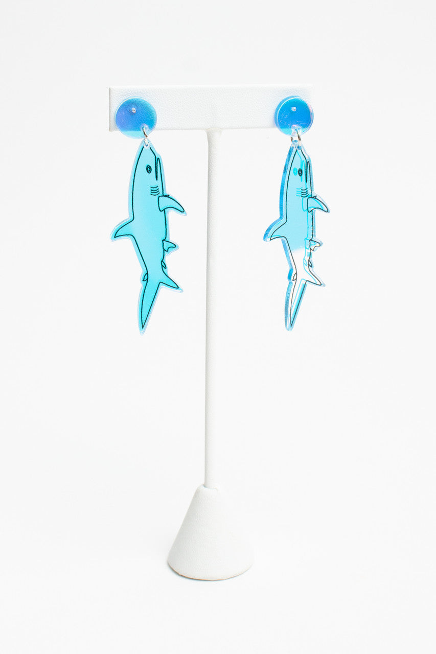 Shiny Shark Earrings