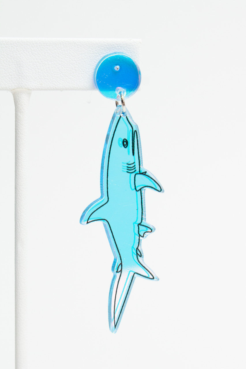 Shiny Shark Earrings