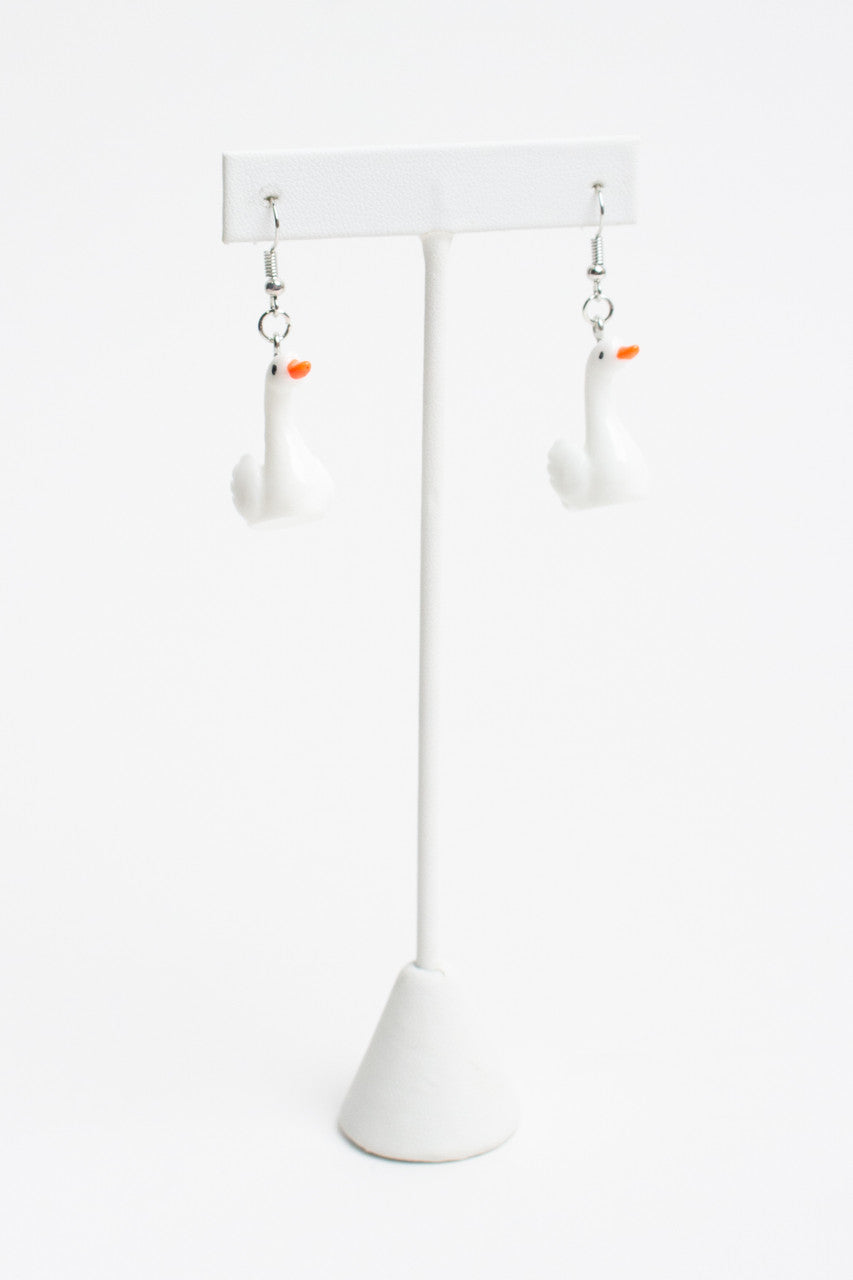 Swan Figurine Earrings